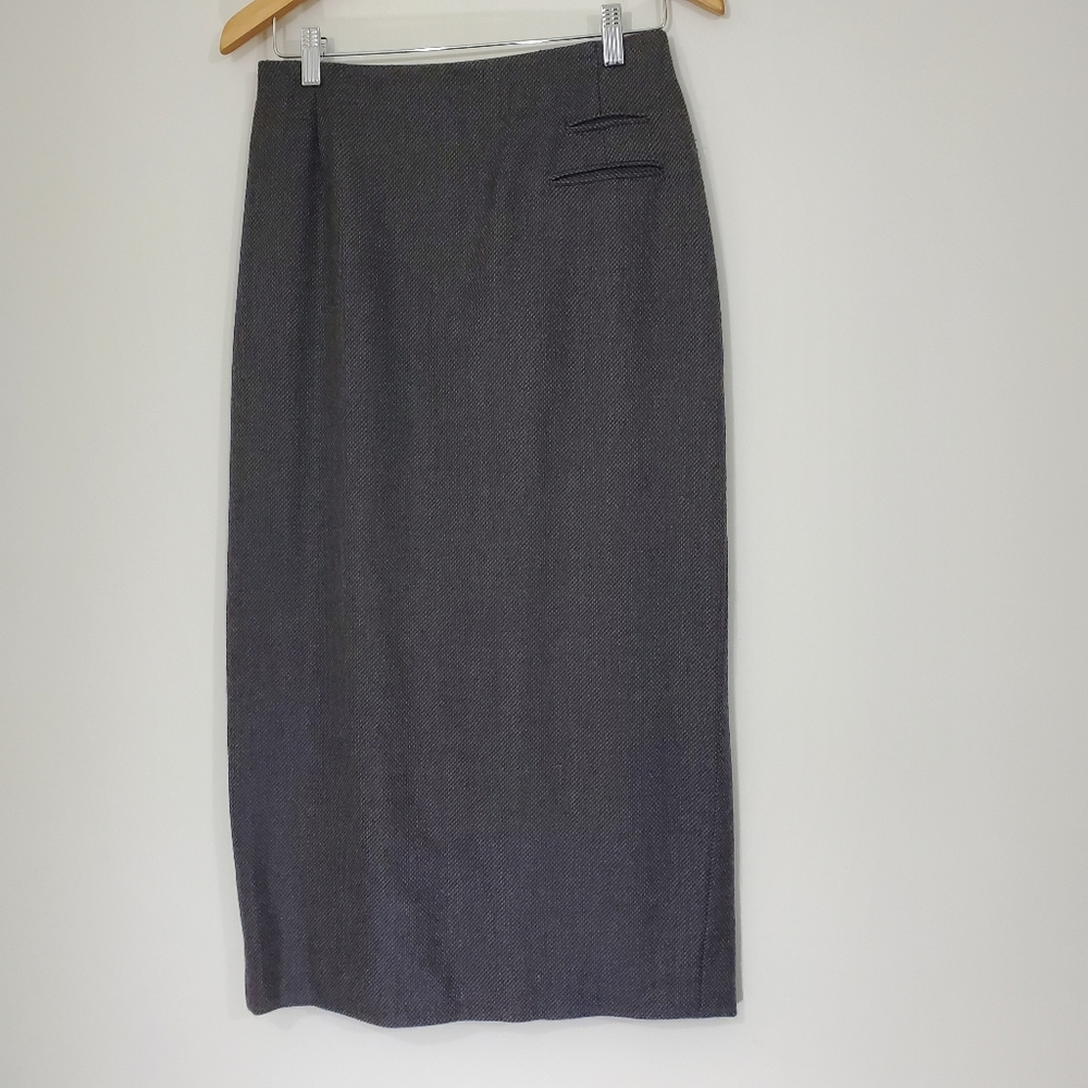 Bowdon Wool Multicolored Skirt, Size 8